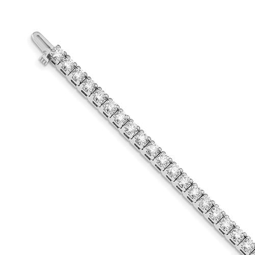 Capri_Q Bracelet Near Colorless Moissanite 4 Prong Tennis Bracelet 9.00ctw. 14KW