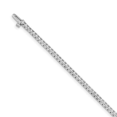 Capri_Q Bracelet White Gold AA Diamond Tennis Bracelet 14K