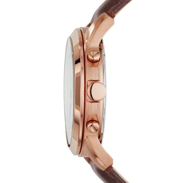 Fossil Watches Fossil Grant Chronograph Brown Leather Watch 44mm FS4991P