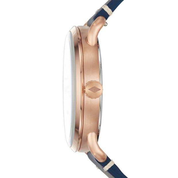 Fossil Watches Fossil The Commuter Three-Hand Date Blue Leather Watch 42mm FS5274P