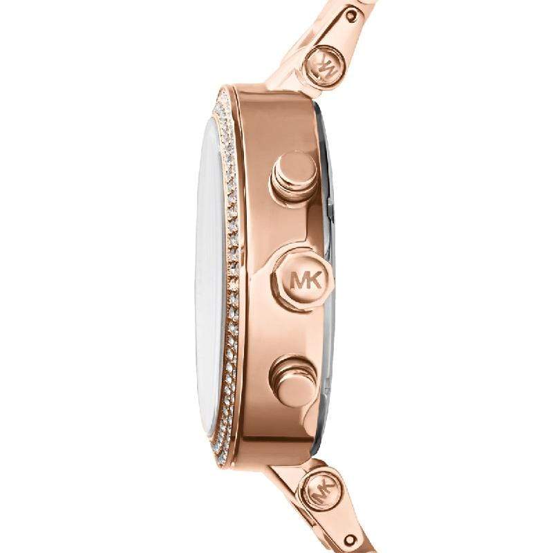 Michael Kors Watches Michael Kors Parker Rose Gold-Tone Blush Acetate Watch 39mm MK5896