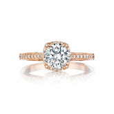 Tacori Engagement Ring Tacori 0.25ctw Diamond Small Pave Diamond Rose Gold Ring 18K