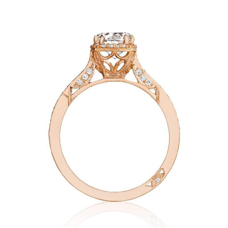 Tacori Engagement Ring Tacori 0.25ctw Diamond Small Pave Diamond Rose Gold Ring 18K