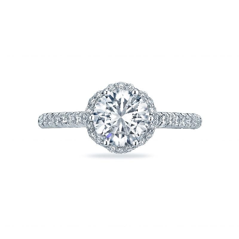 Tacori Engagement Ring Tacori 0.33ctw Diamond Petite Crescent Soid Bottom Ring 18K