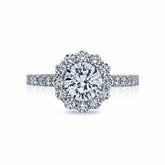 Tacori Engagement Ring Tacori 0.71ctw Diamond Half way Sculpted Crescent Ring 18K