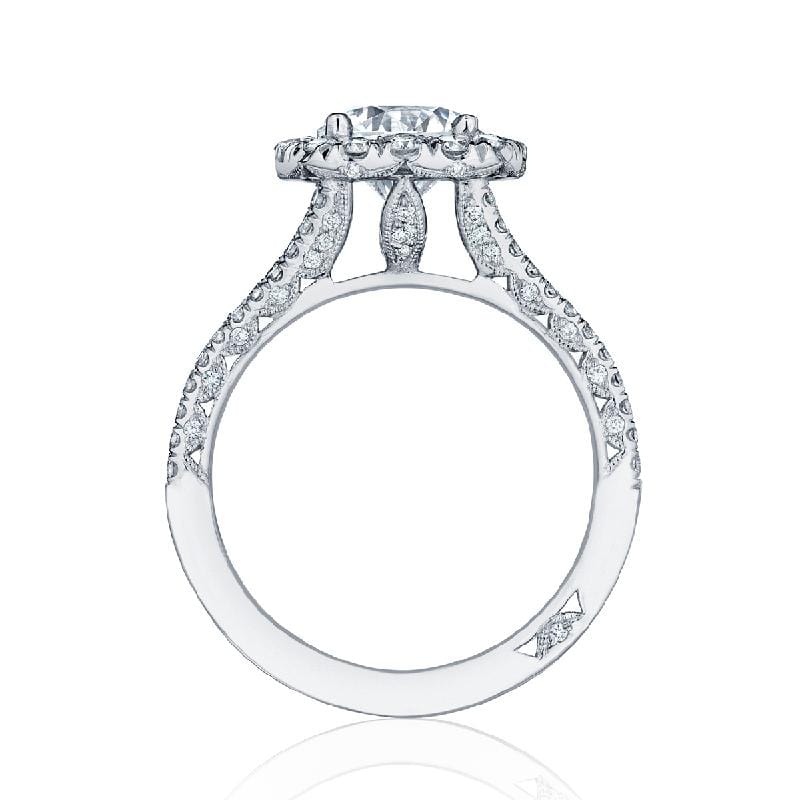 Tacori Engagement Ring Tacori 0.73ctw Diamond Petite Crescent Split Half Way Ring 18K