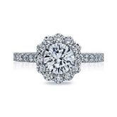 Tacori Engagement Ring Tacori 0.75ctw Diamond 1/2 Way Sculpted Crescent Platinum Ring