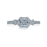 Tacori Engagement Ring Tacori Dantela Three Stone Princess Cut Diamond Ring 18K