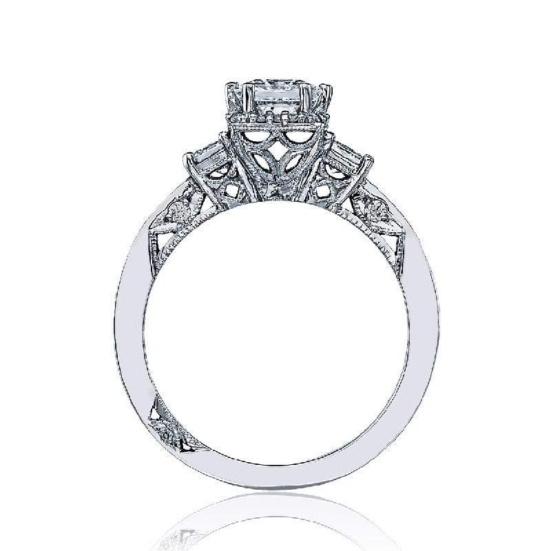 Tacori Engagement Ring Tacori Dantela Three Stone Princess Cut Diamond Ring 18K
