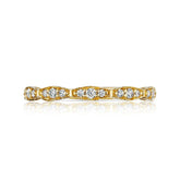 Tacori Wedding Band Tacori 0.27ctw Diamond Marquise Shape Sculpted 3/4 way Crescent Band 18K
