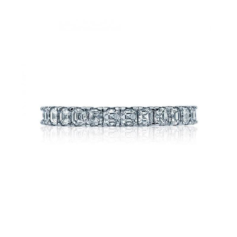 Tacori Wedding Band Tacori 0.81ctw Princess Diamond1/2 way Sculpted Crescent Band 18K