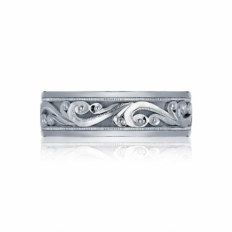Tacori Wedding Band Tacori 7mm Eternity Crescent Design Mens Band 18K