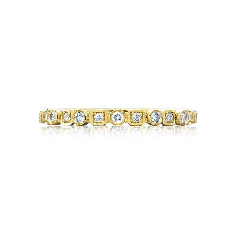 Tacori Wedding Band Tacori Sculted Screscent 0.17ctw Stackable Bank 18K