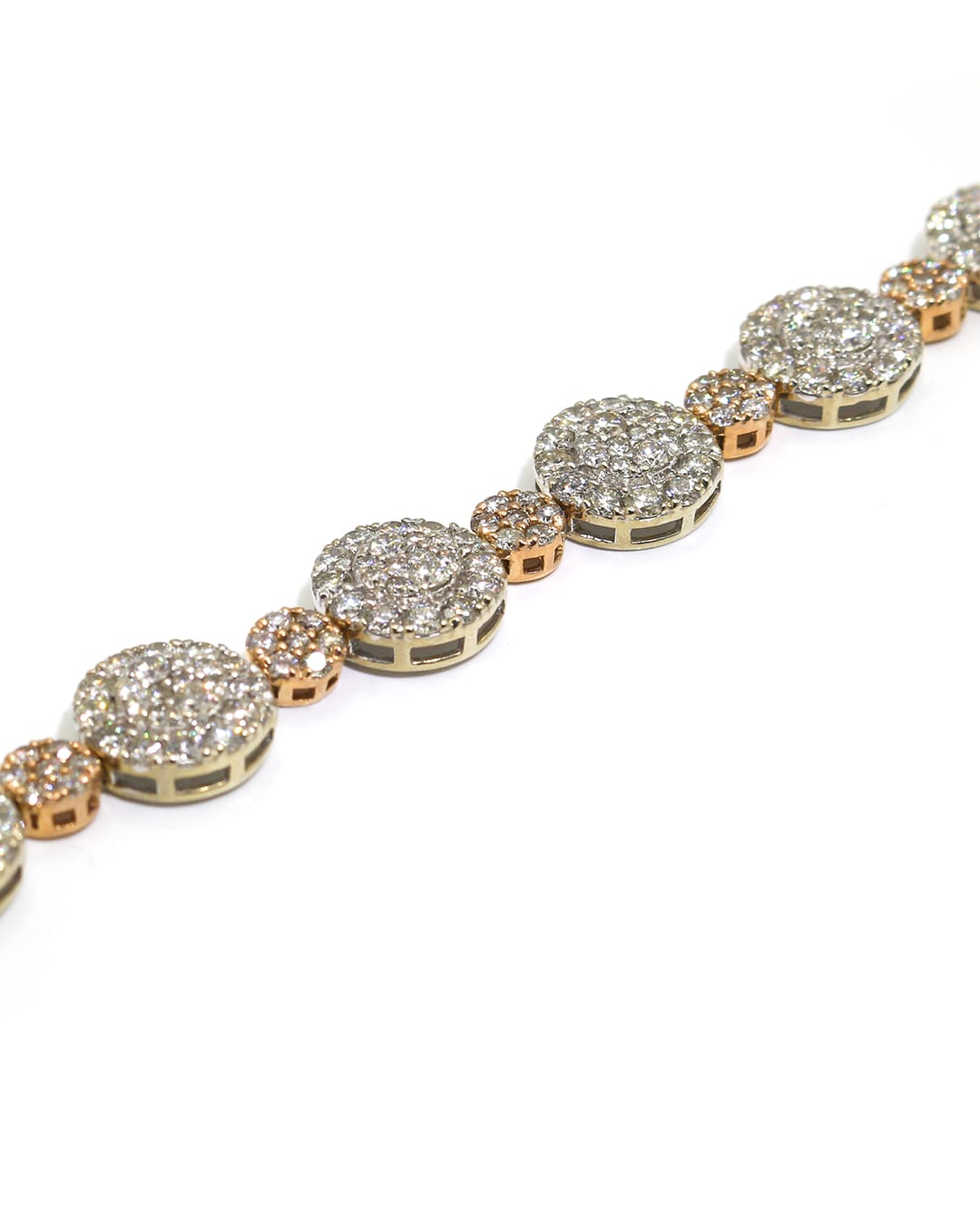 Capri Bracelet 13.50ctw diamond two-tone circle bracelet 10k