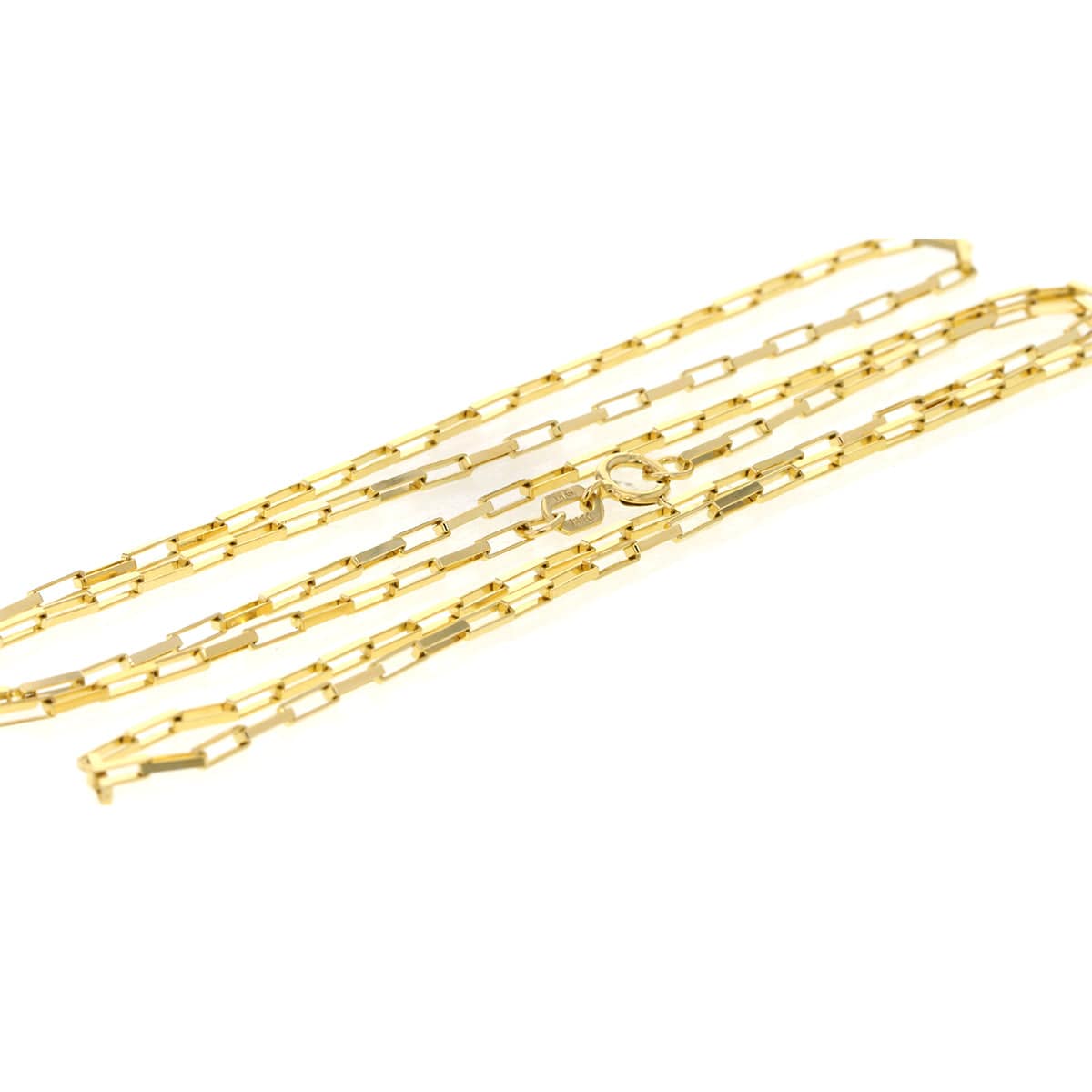Capri Chain Square link light weight gold chain 22" 14KY