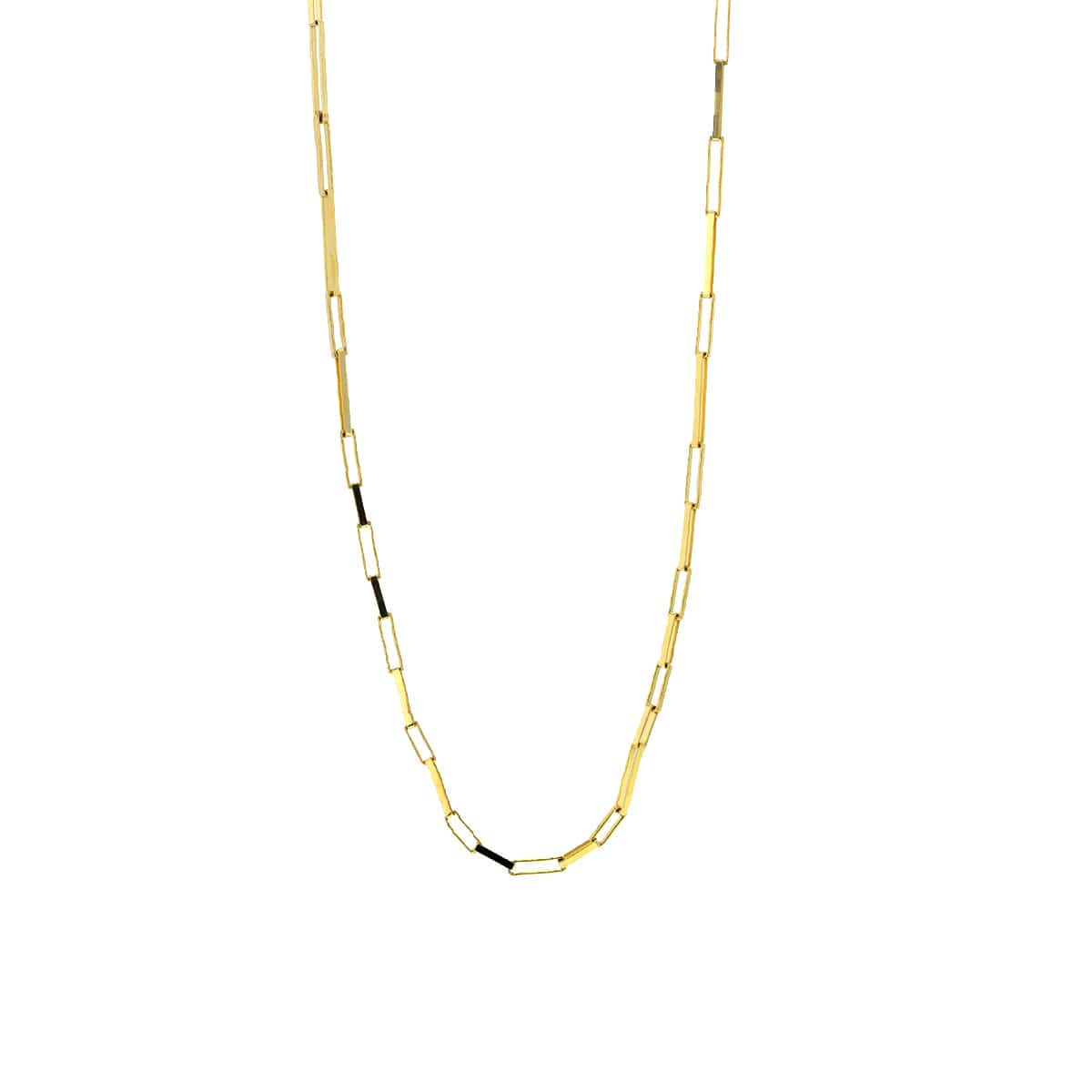 Capri Chain Square link light weight gold chain 22" 14KY