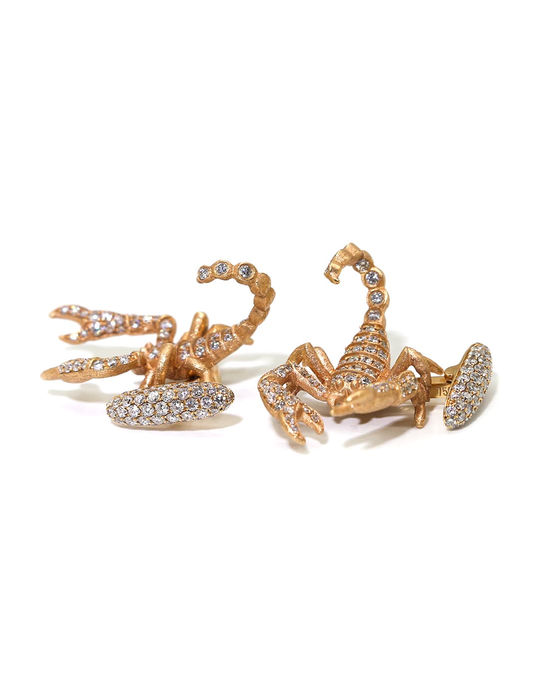 Capri Custom 2.60ctw custom diamond scorpions rose gold cufflings 18K