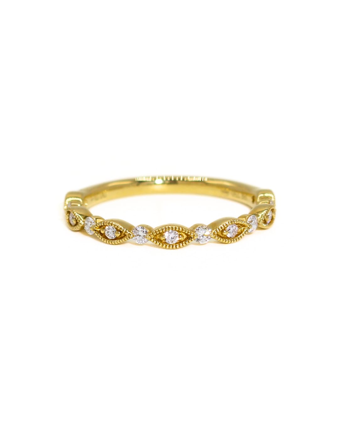 Capri Diamond Band 0.21ct diamond yellow gold stackable band 18K