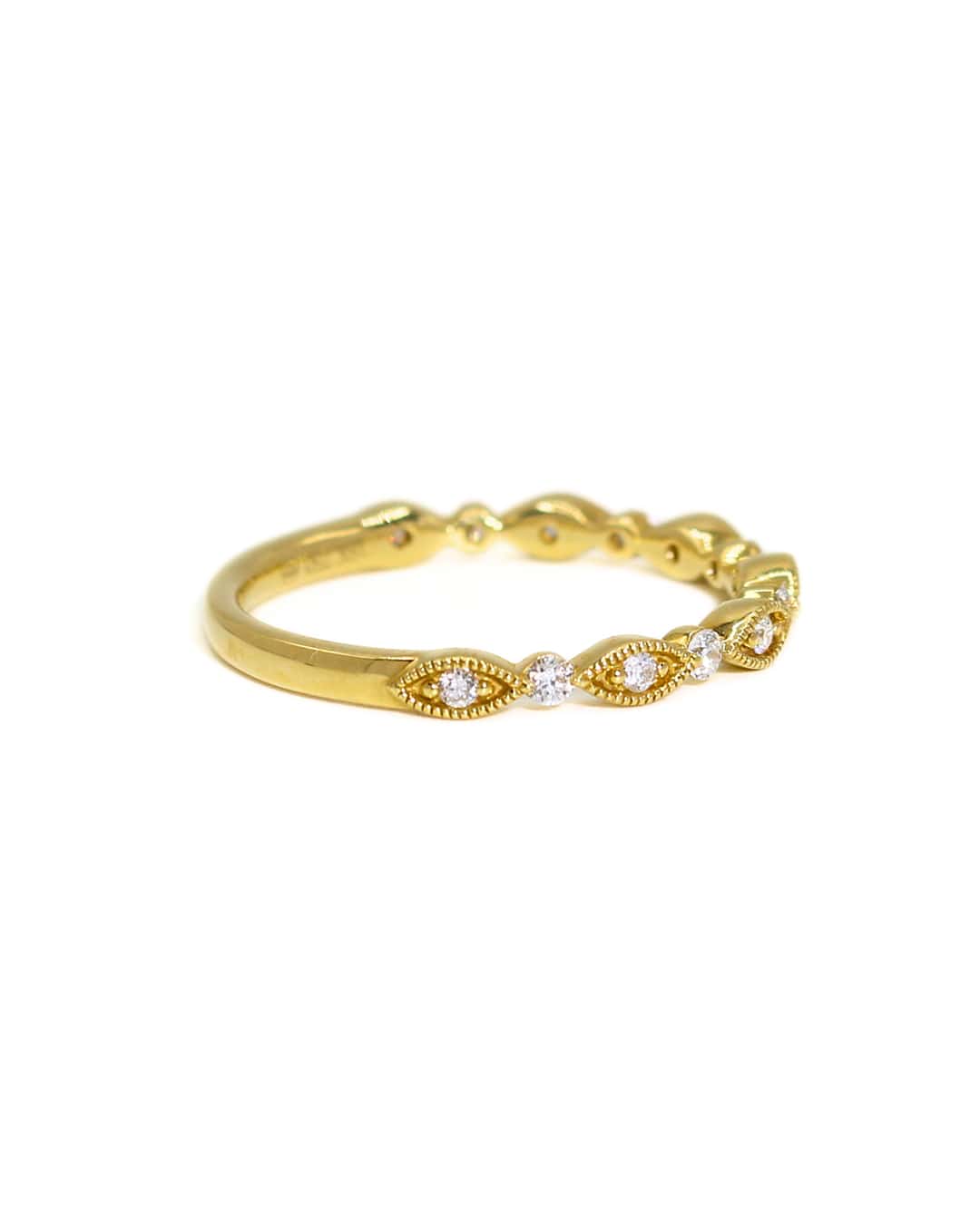 Capri Diamond Band 0.21ct diamond yellow gold stackable band 18K
