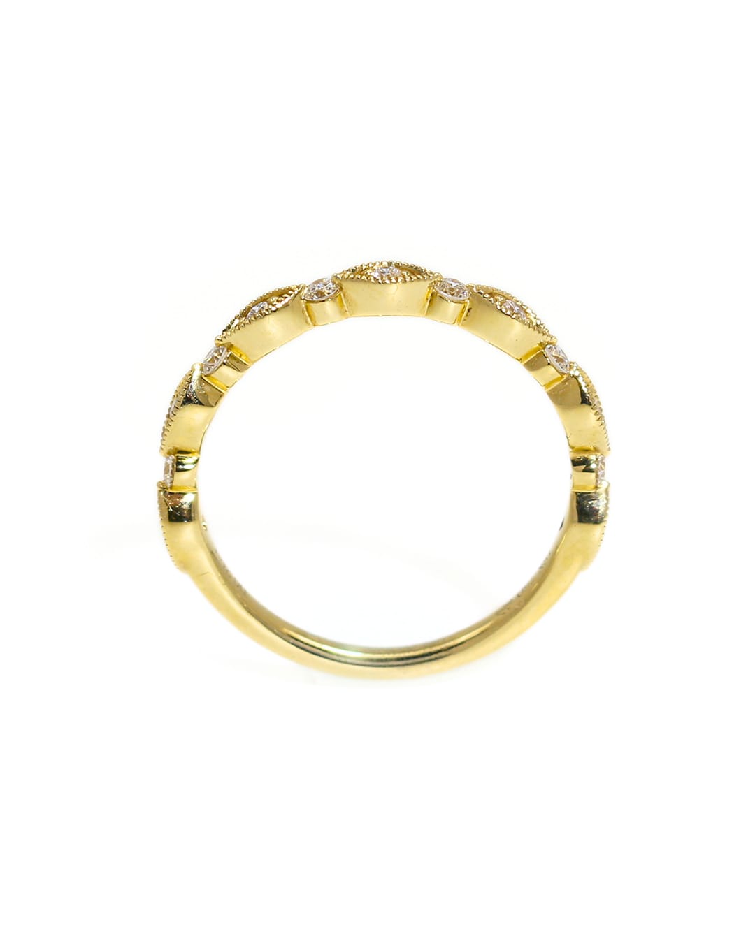Capri Diamond Band 0.21ct diamond yellow gold stackable band 18K