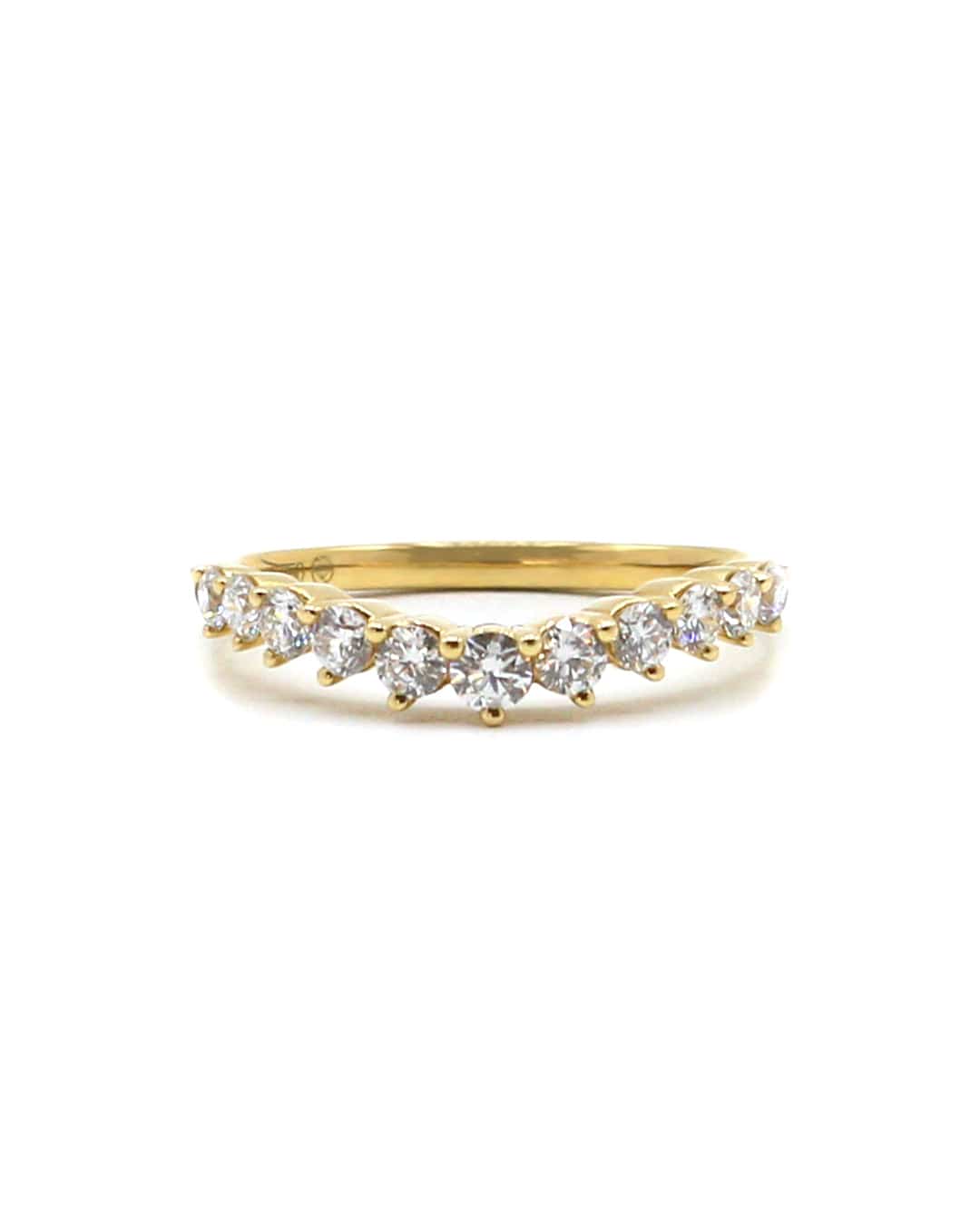 Capri Diamond Band 0.54ctw round diamonds curve band 18ky