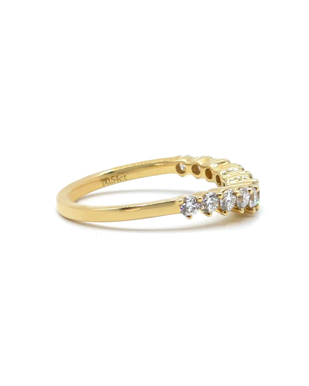 Capri Diamond Band 0.54ctw round diamonds curve band 18ky