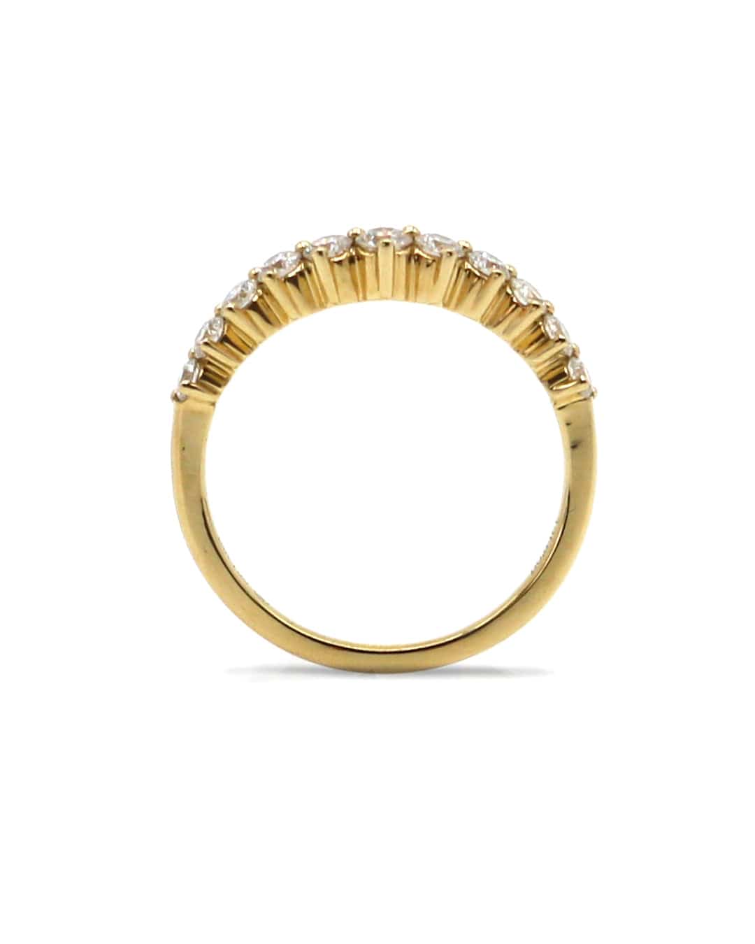 Capri Diamond Band 0.54ctw round diamonds curve band 18ky