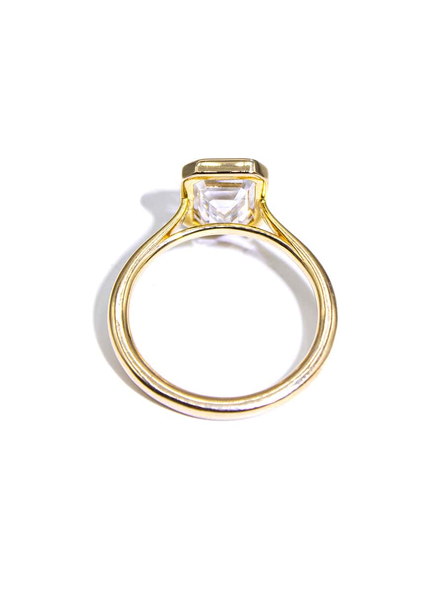 Capri Engagement Ring 2.21ctw emerald cut lab diamond solitaire ring in 14ky