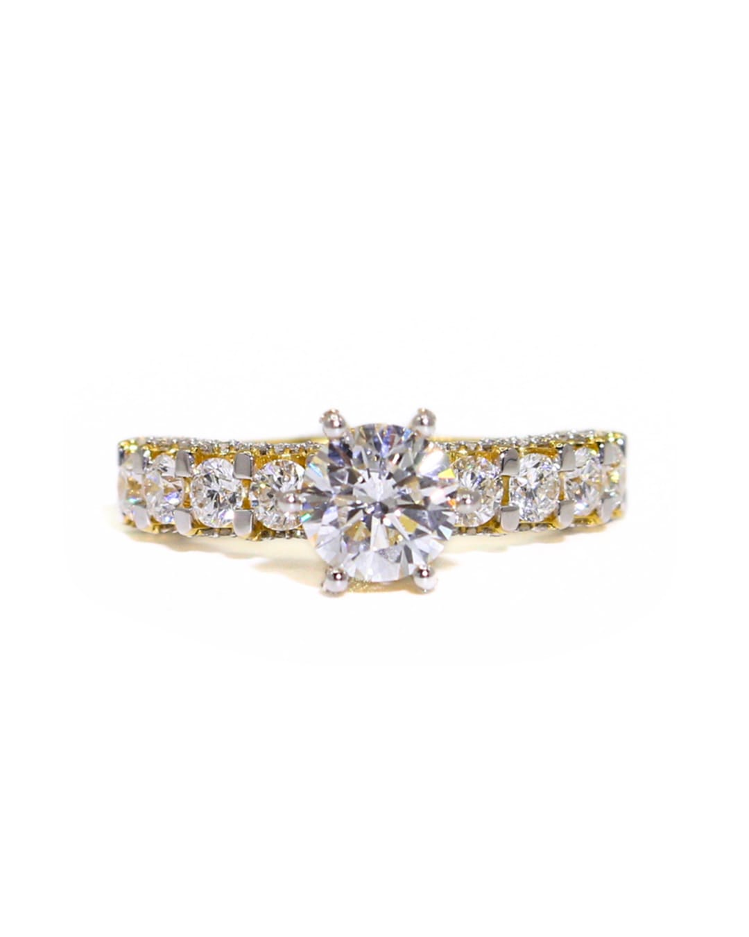 Capri Engagement Ring 2.62ctw lab diamond with ring in 10ky