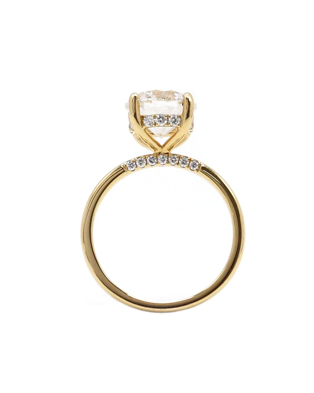 Capri Engagement Ring 3.11ctw round lab and natural diamond diamond engagement ring 18ky