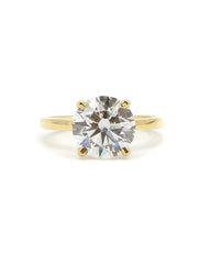 Capri Engagement Ring 3.87ctw round lab and natural diamond ring 18ky