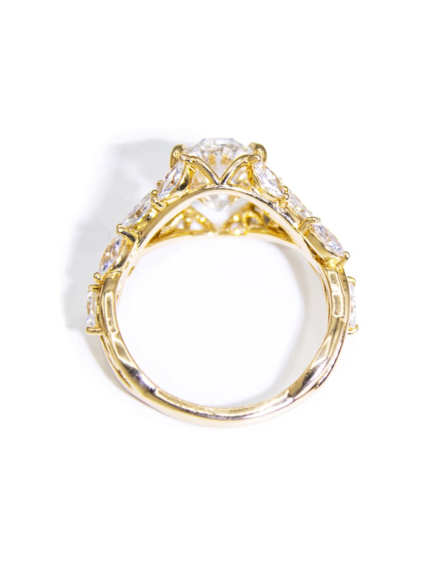 Capri Engagement Ring 4.07ctw Lab Diamonds Secret Garden Ring 14ky