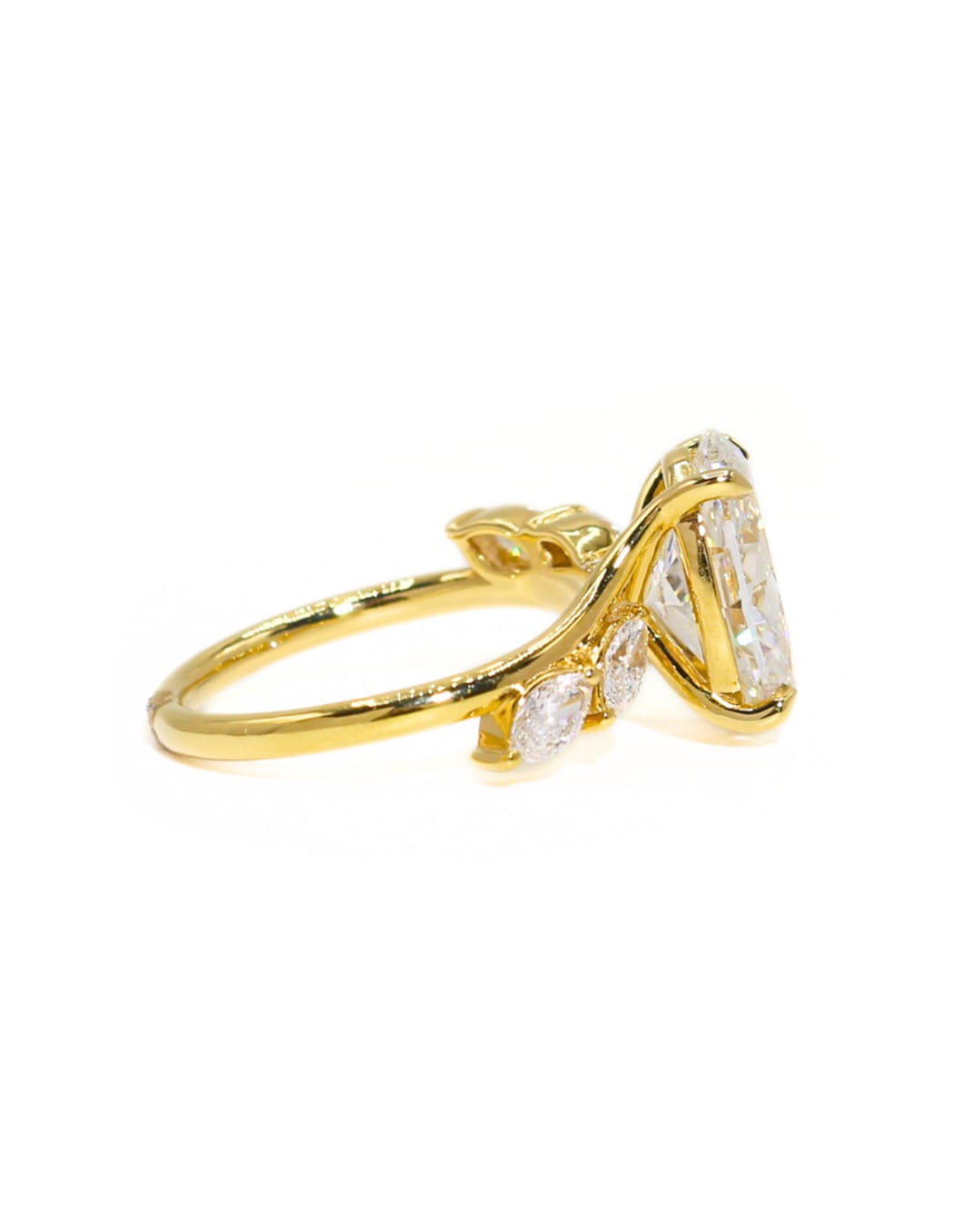 Capri Engagement Ring Oval and Marquise 3.48ctw Lab diamond ring 14ky