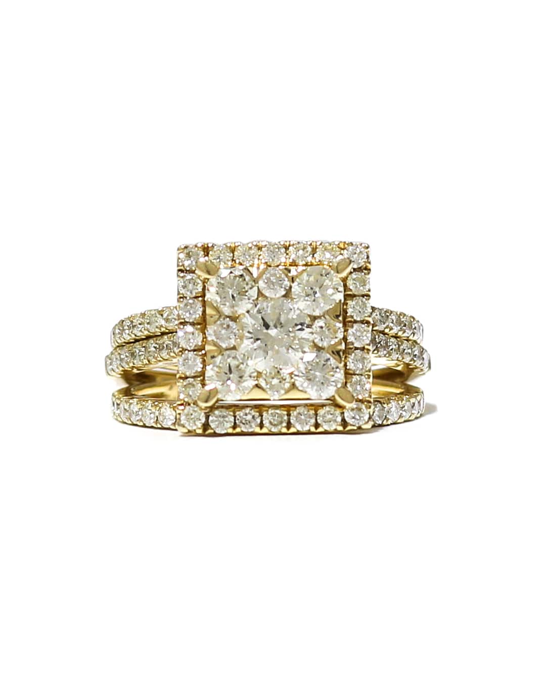Capri Jewelers Arizona Engagement Ring 2.35ctw diamond three piece wedding set 14k