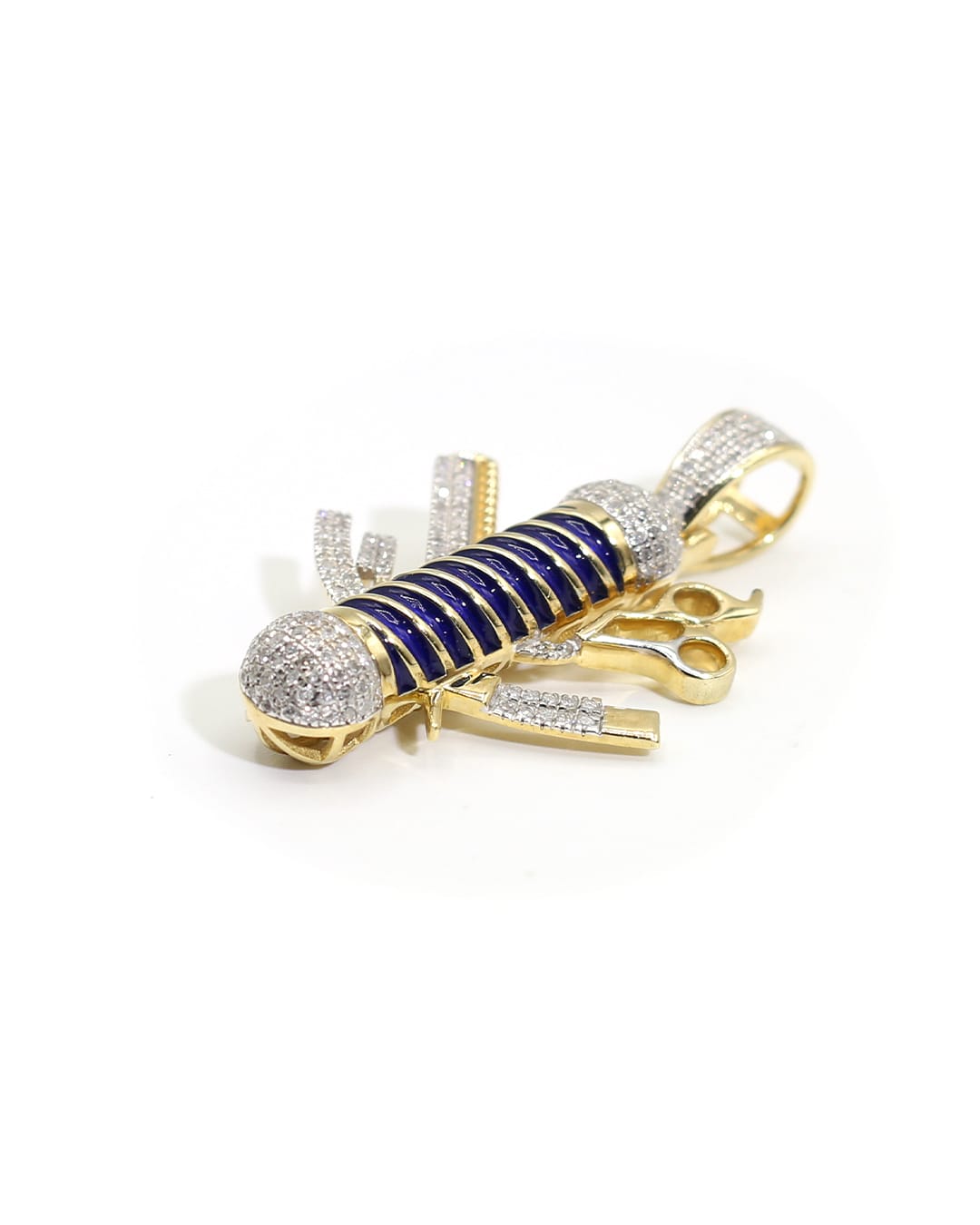Capri Pendant 0.52ctw dia baber pole with tools yellow gold pendant 10K