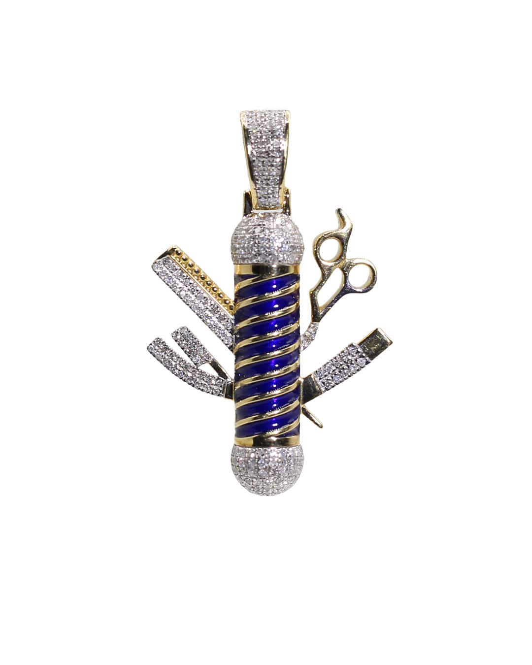 Capri Pendant 0.52ctw dia baber pole with tools yellow gold pendant 10K