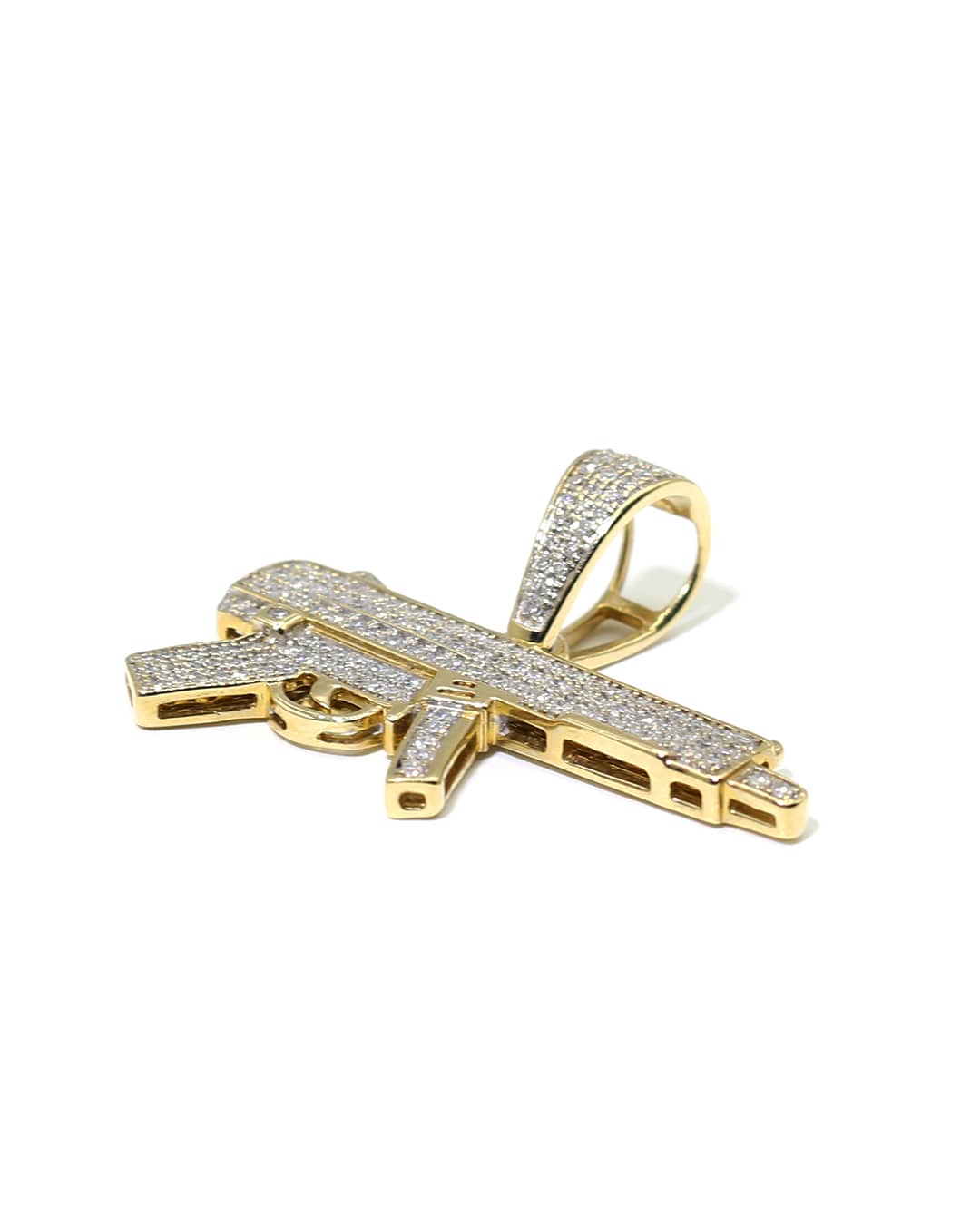 Capri Pendant 0.83ctw diamond Uzi gold pendant 10K