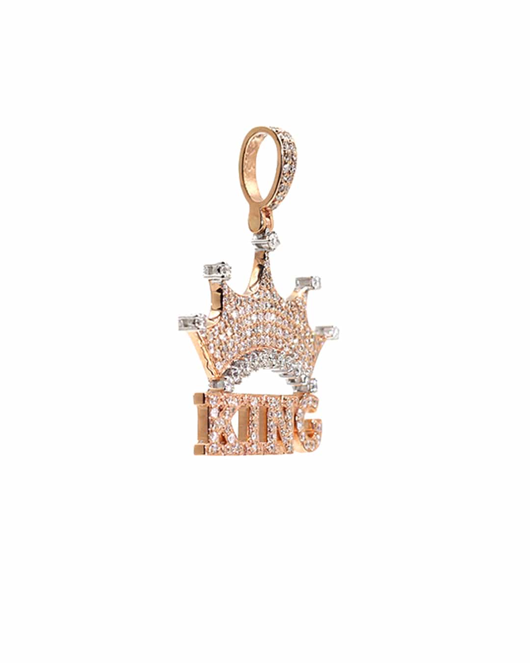 Capri Pendant 1.49ctw diamond King rose gold pendant 10K