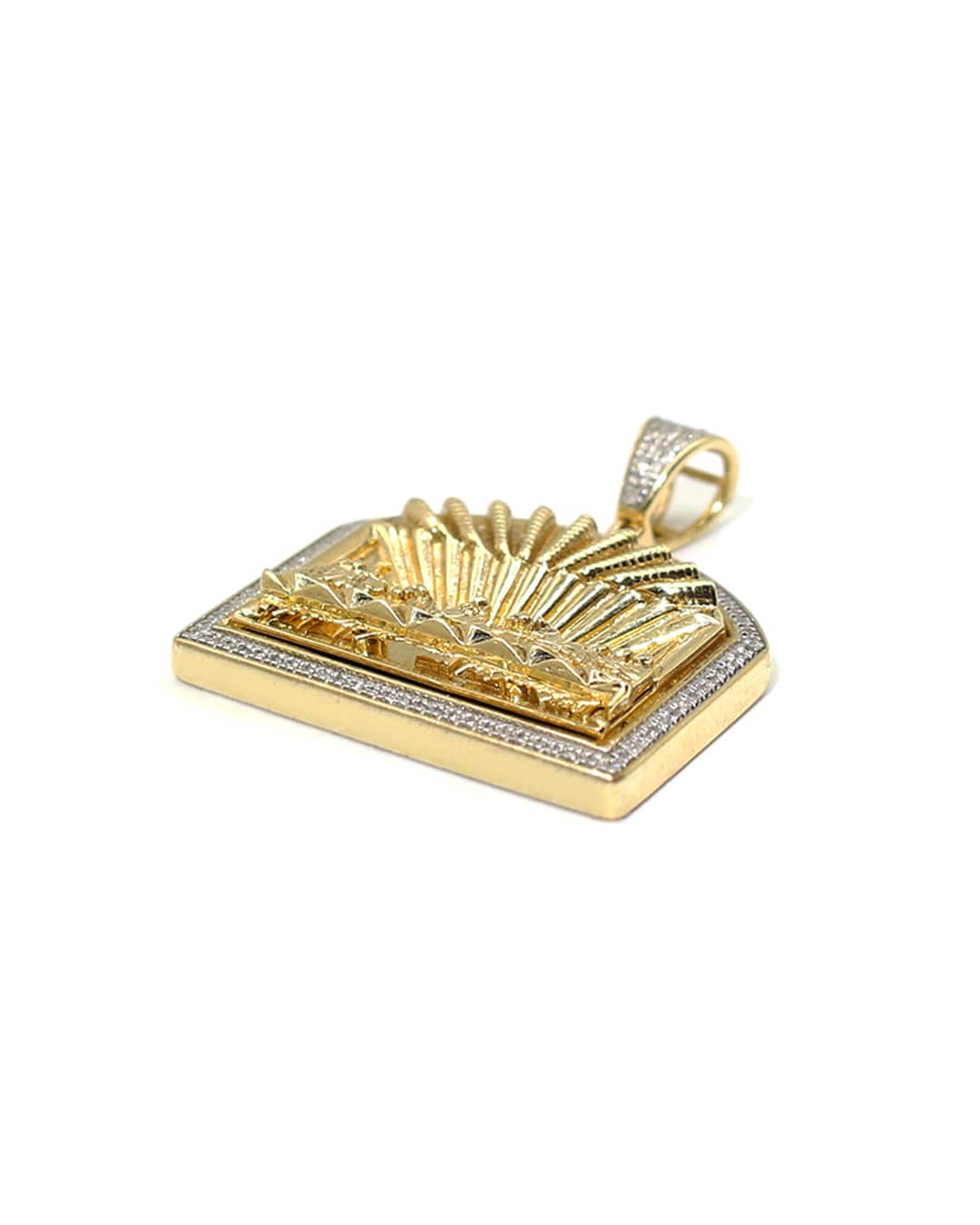 Capri Pendant 1/4ctw diamond last supper gold pendant 10K