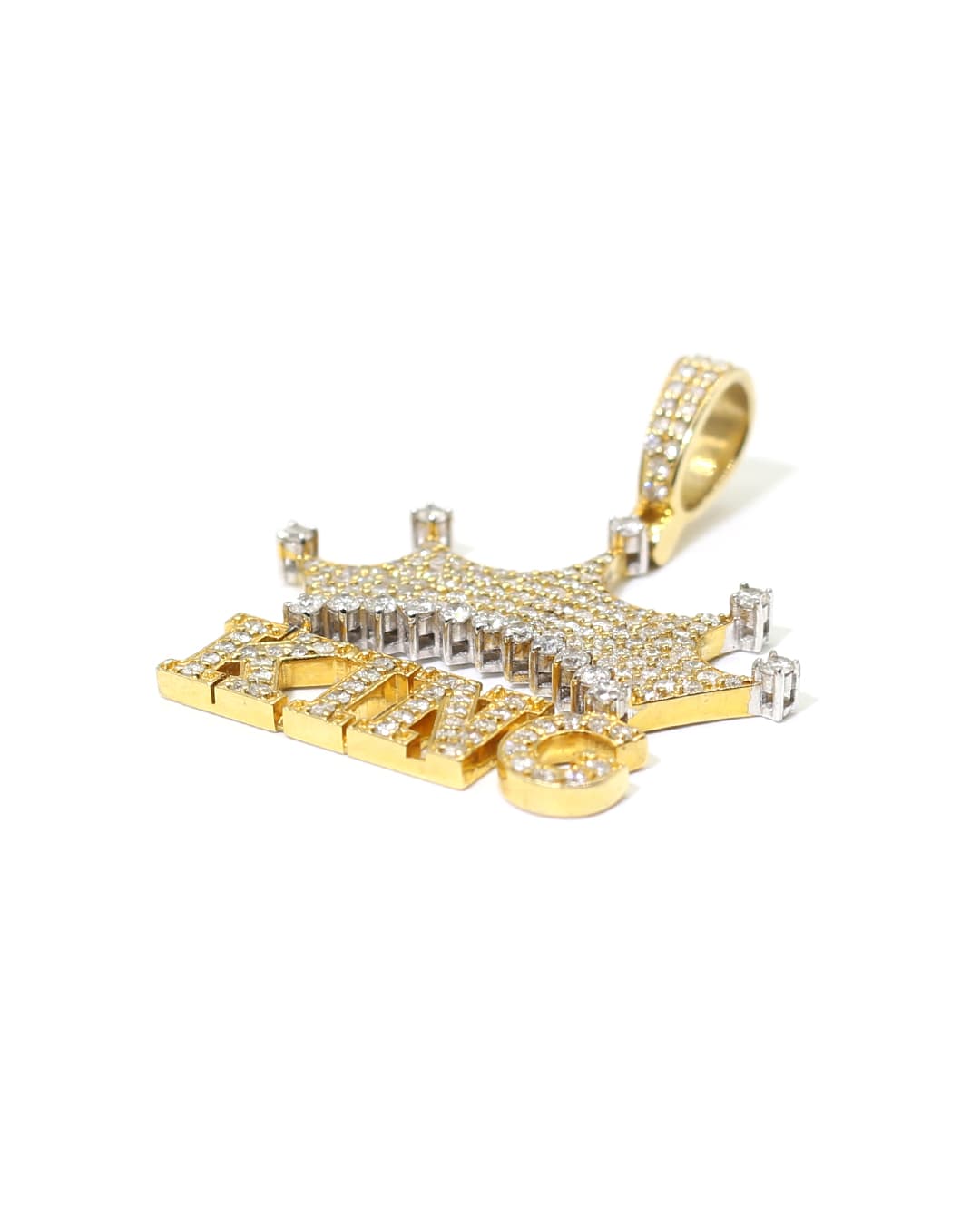 Capri Pendant 1.70ctw diamond King yellow gold pendant 10K