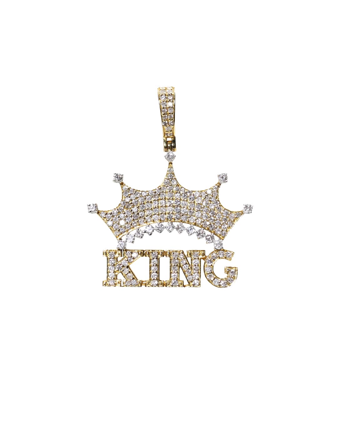 Capri Pendant 1.70ctw diamond King yellow gold pendant 10K