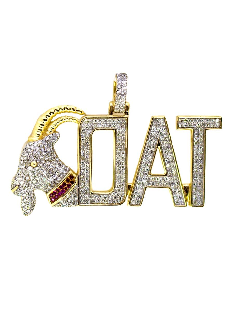 Capri Pendant GOAT Diamond Pendant in Yellow Gold 10K