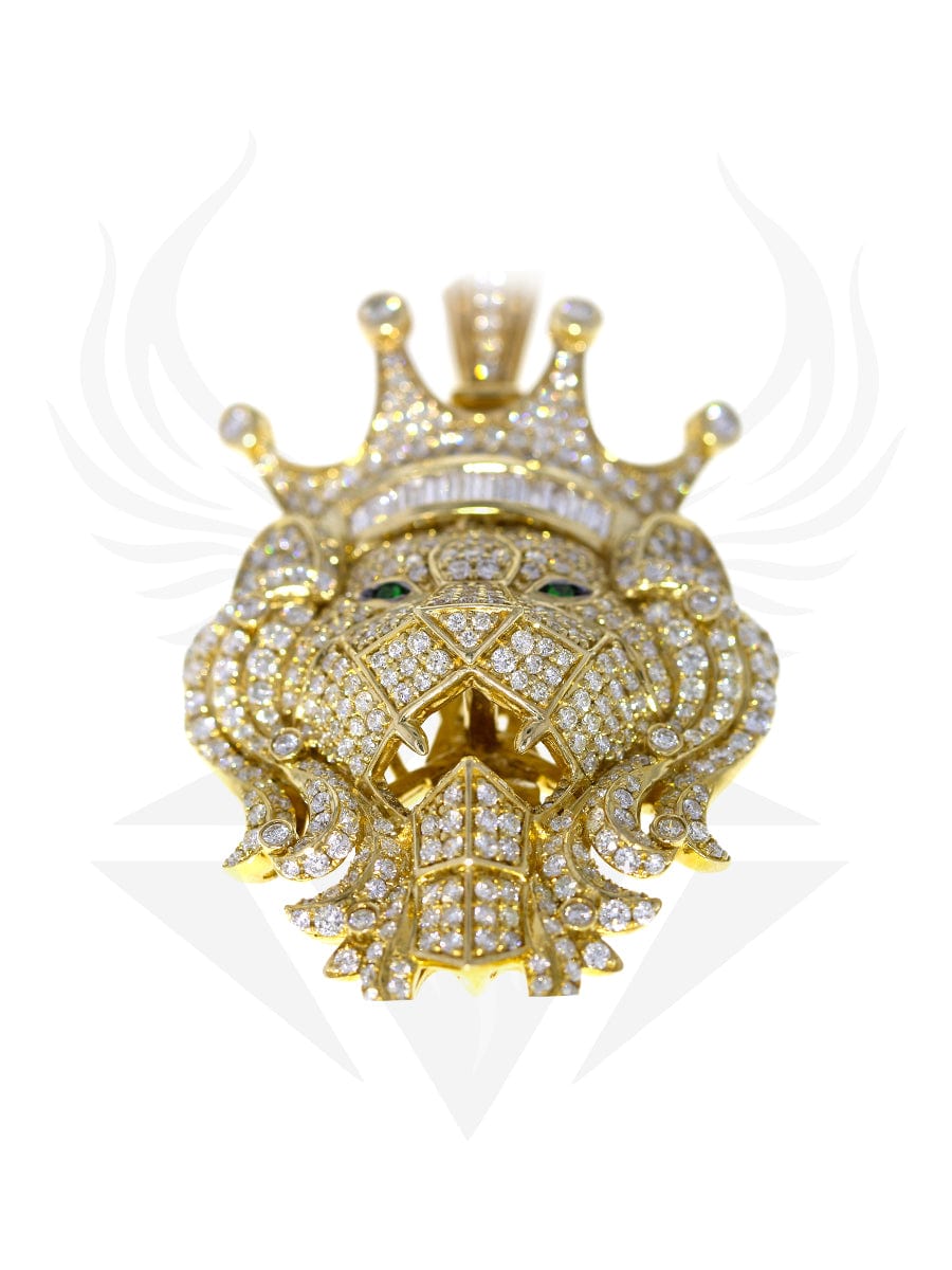 Capri Pendant Lion Crown Pendant 10k Yellow