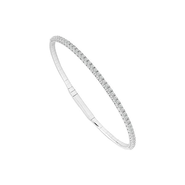 Flexie Bracelet 1ctw diamond flexible white gold bangle 14k