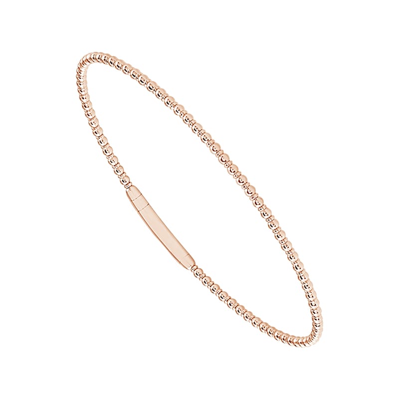 Flexie Bracelet Rose gold beaded Flexie tracer bangle