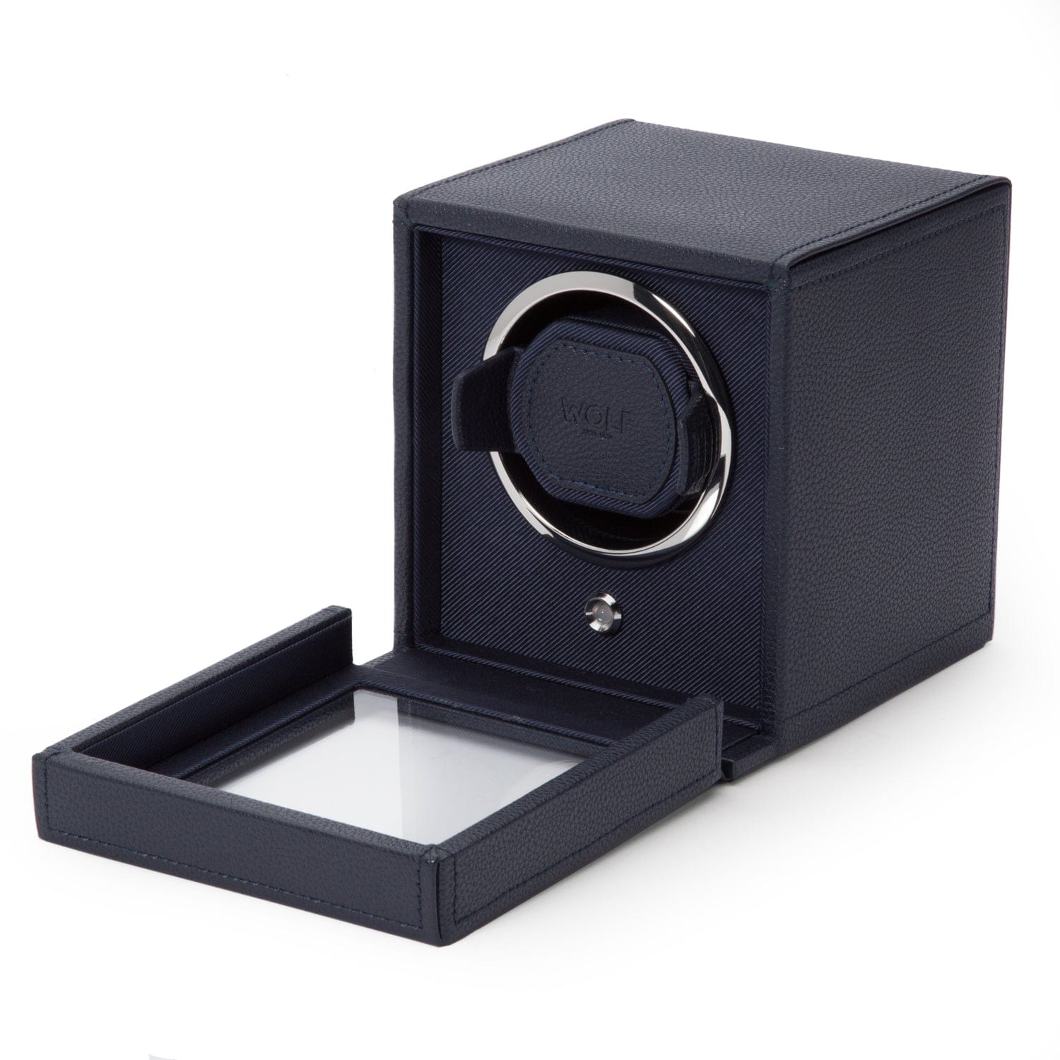 Wolf1834 Watch Winder Cub Single Watch Winder with Cover-Navy
