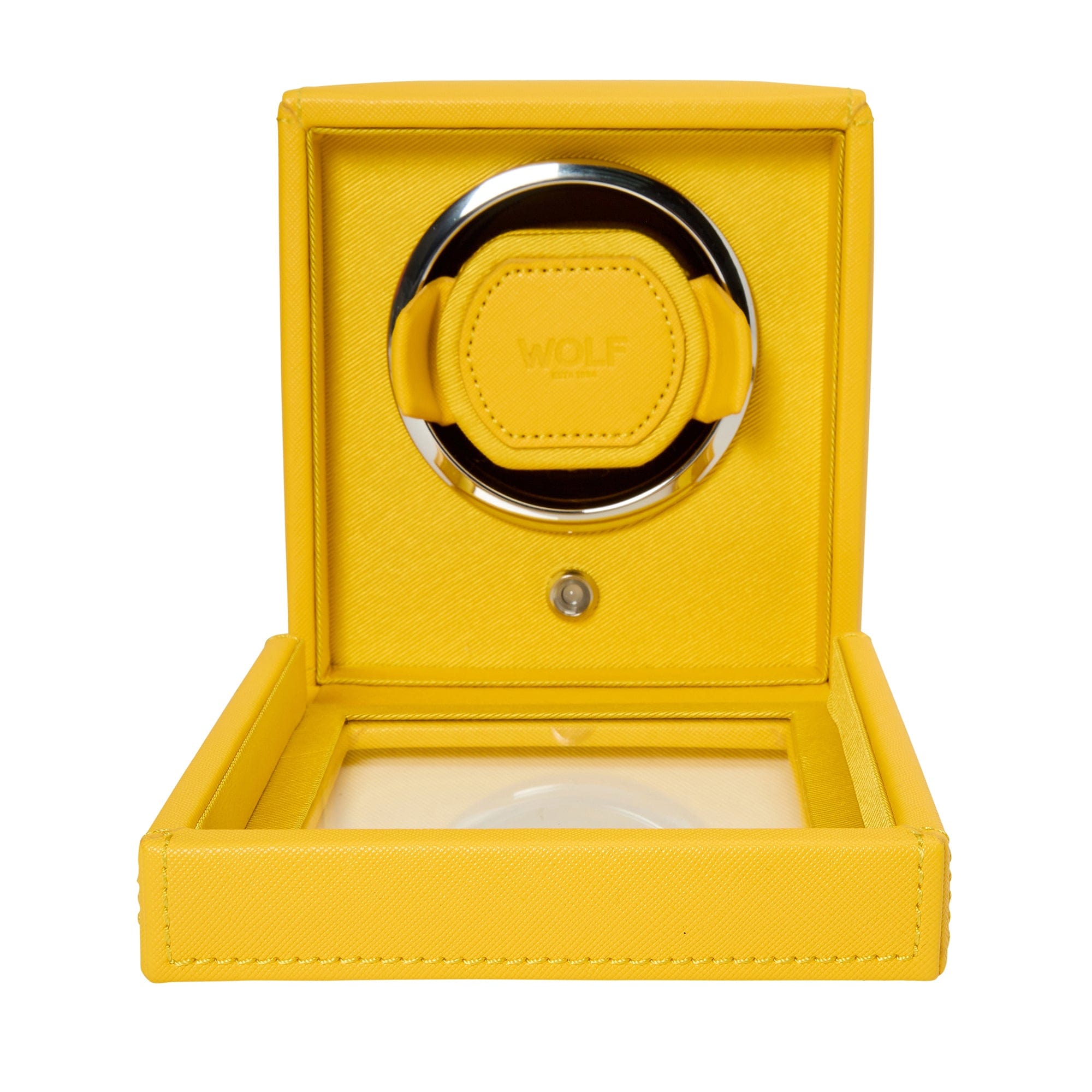 Wolf1834 Watch Winder Cub Single Watch Winder with Cover- Yellow