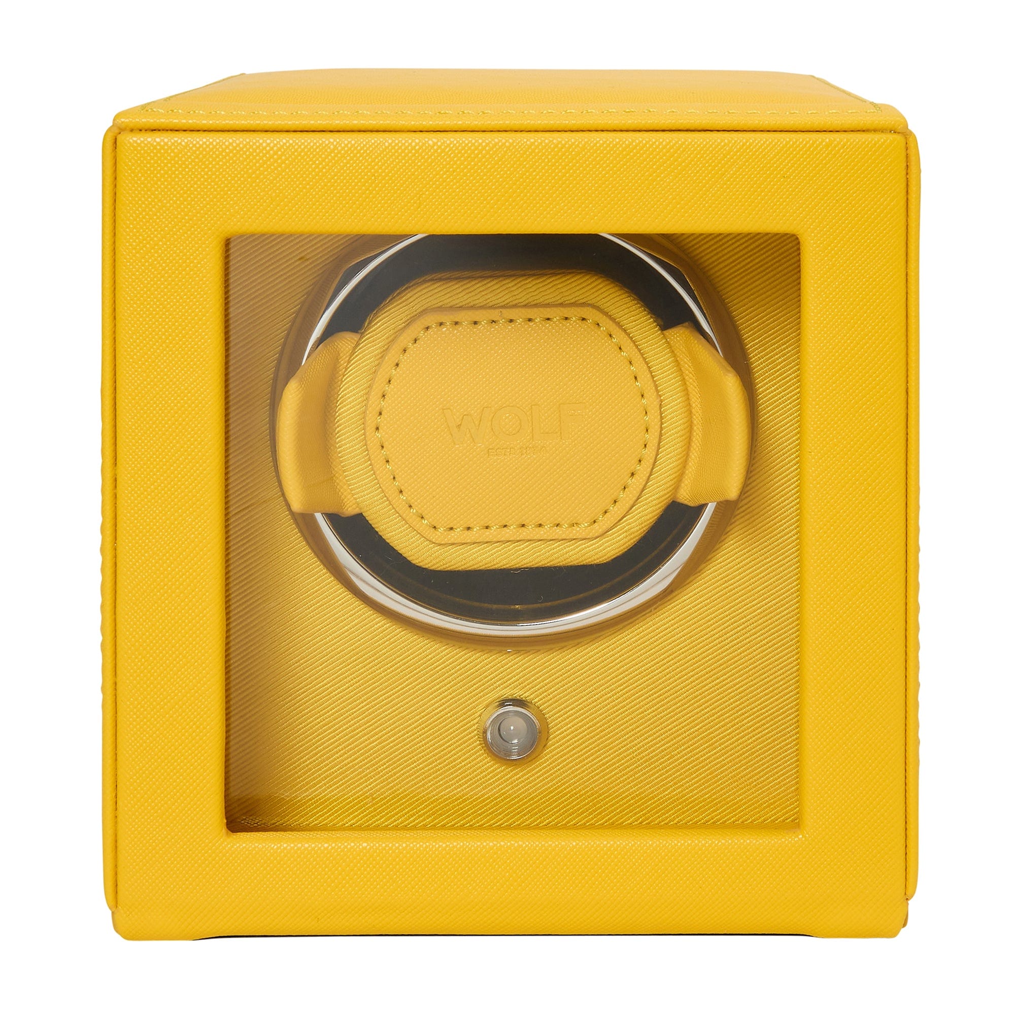 Wolf1834 Watch Winder Cub Single Watch Winder with Cover- Yellow