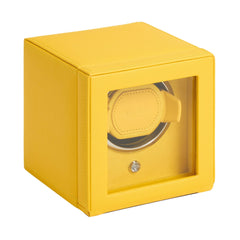 Wolf1834 Watch Winder Cub Single Watch Winder with Cover- Yellow