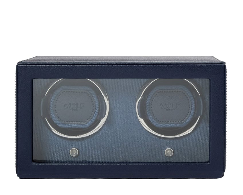 Wolf1834 Watch Winder Double Watch Winder with Cover-Navy